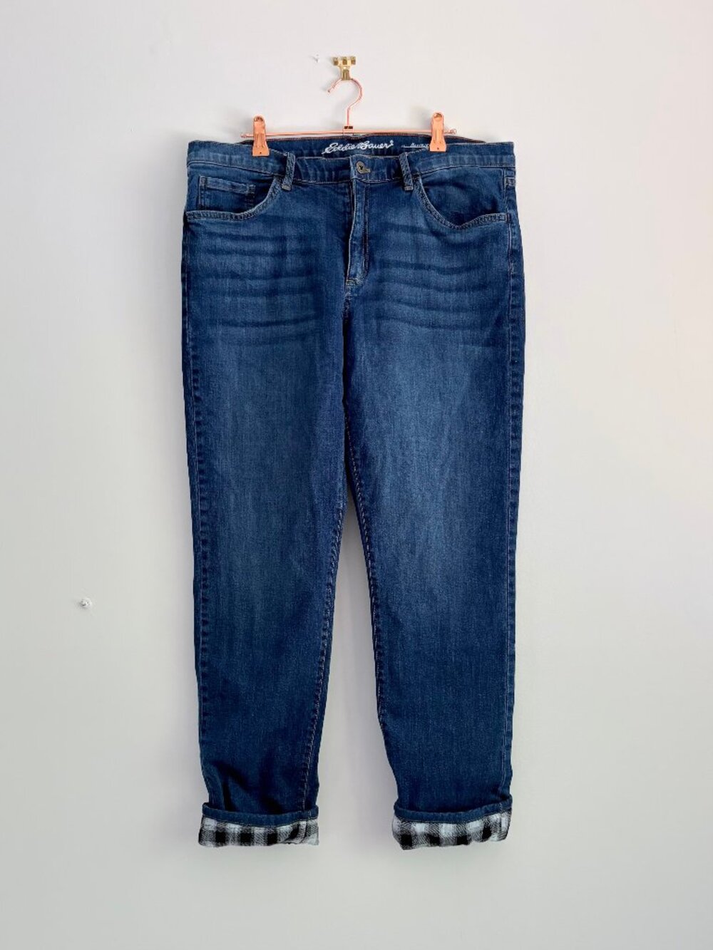 Eddie Bauer Flannel Lined Boyfriend Jeans